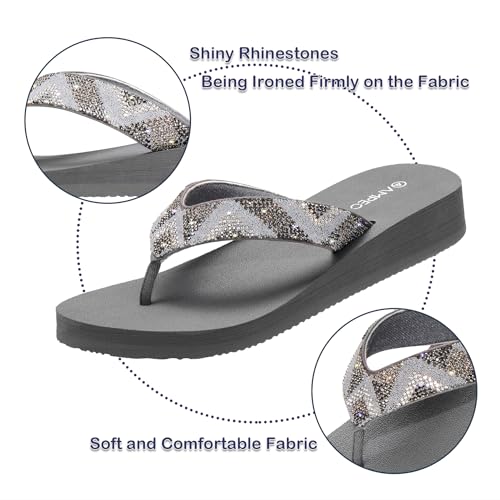 Ampeo Women's Arch Support Flip Flops Comfortable Casual Summer Beach Thong Sandals