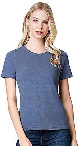 Camiseta Feminina Básica Em Algodão