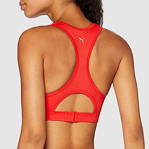 PUMA Superior Con Espalda Cruzada, Parte De Arriba Bikini Mujer, Rojo, M
