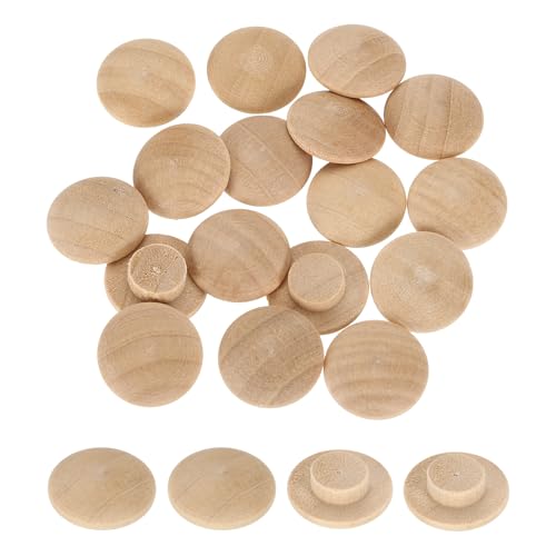 uxcell 40Pcs Wood Button Plugs, 10mm / 0.39