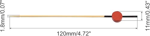 Miniatura 2 de uxcell Palillos de dientes de cóctel, 100 piezas de 4.72 pulgadas de bambú rojo plano redondo largo palo de fruta decorativo de cóctel pinchos