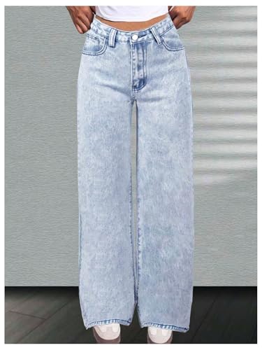 WDIRARA Girl's Bowknot Embroidery Wide Leg Jeans Y2k Baggy Denim Pants2
