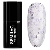 925 Semilac UV Nagellack Silver & Violet Drops 7 ml