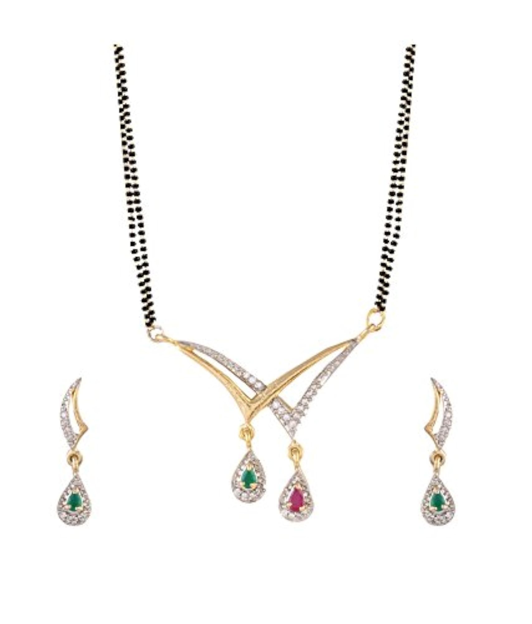 American Diamond Mangalsutra Set of 4