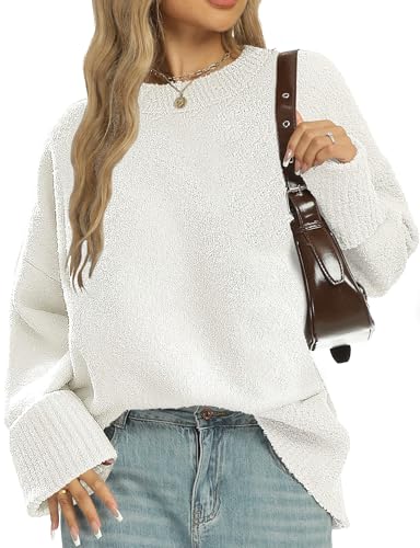 Buauty Womens Oversized Long Sleeve Crewneck Fall Sweaters Chunky...
