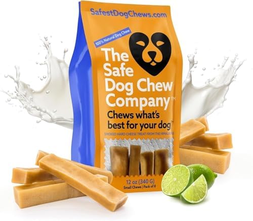 The safest All-Natural Cheese Chews - Small (Pack of 8) - NO Chunks NO preservatives NO Bad Smell Great Teeth Cleaner Super Long-Lasting for Small Dogs