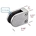 Glass Clamp - 4PCS Glass Bracket for 6-10mm Tempered Glass, Stainless Steel 304 Flat Back Glass Clip Polished for Balustrade 、Staircase 、Handrail, Glass Holder Metal Casting