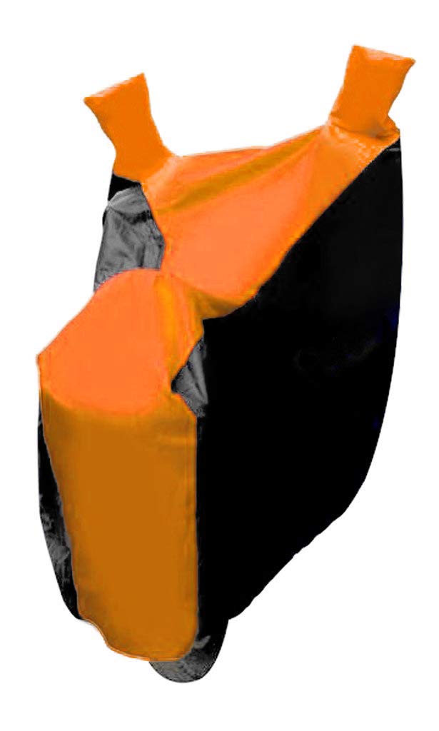 COXTOR Water-Resistant Bike/Scooty Cover for Bullet 350 Polyester Fabric_Orange 3