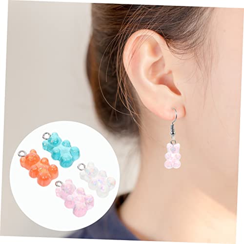 HAWILLOSCH 40 Pièces Ours Boucle D'Oreille Pendentif Boucles D'Oreilles Charmes D'Animaux Colliers Porte-Clés Pendentifs 3D Gommeux Charmes Gommeux Boucle D'Oreille Charmes Pendentif – vue 8