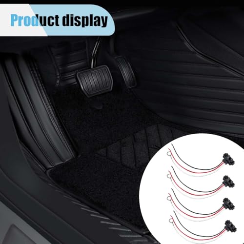 Image of 4PCS 3 Pin Truck Trailer Light Connector, 3 Prong Pigtail Harness Molded Fit for Sealed 4 inch Round Lights & 6 inch Oval Lights, Right Angle 3 Wire Plug 18AWG for Stop Turn Tail Brake Backup Light