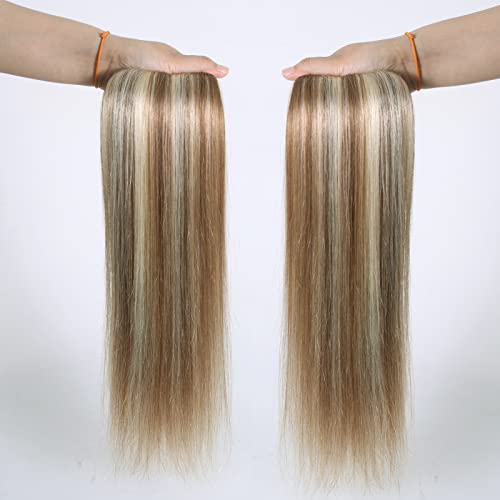 Ugrace Hair Blonde Ponytail Extension Human Hair Ponytail For Women Clip In Ponytail Hair Extensions Wrap Around Long Ponytail Remy Straight One Piece Hairpiece Hair(14 Inch, Highlight P10/613) #TOP4