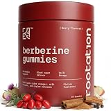 Rootation Berberine HCL 500mg Gummies with Ceylon Cinnamon, Milk Thistle, Apple Cider Vinegar & Inulin Fiber - Zero Sugar Vegan Non-GMO Supplement - 60 Count