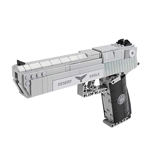 Seasy Technik Gewehr Bausteine Bausatz, 528 Teile Desert Eagle Pistole Modell mit Schussfunktion, Kompatibel mit Lego