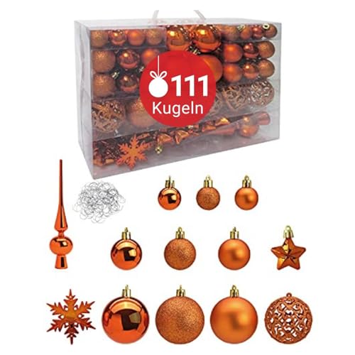 WOMA Christbaumkugeln Set Kupfer & 19 weiteren Farben - 111er...