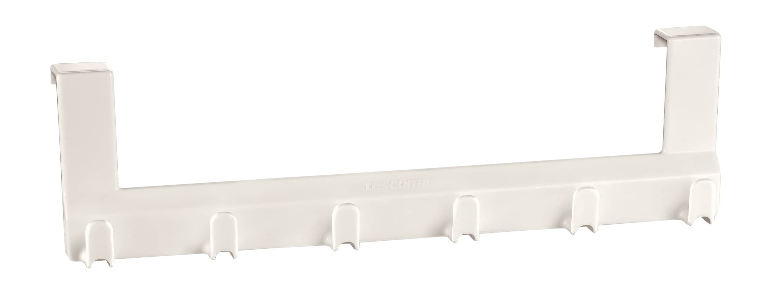 Tescoma Flexispace Suspension Bar with Hooks 30cm|Kitchen Cabinet Towel Bar Holder|Towel and Wash Cloth Hanging Storage Accessories