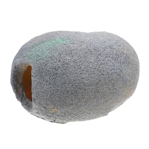 Totority 爬虫類は洞窟から隠れる 爬虫類樹脂の隠れ家 エビの皮の樹脂 亀の隠れ家 ひげを生やした のアクセサリー 水槽の隠れ家 魚の隠れ家 Dark Grey