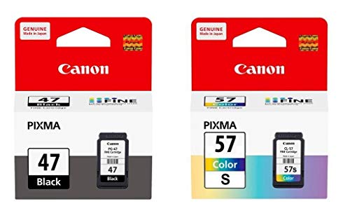 Canon PG-47 and CL-57s Ink Cartridge Combo for Pixma E-400 Printer (Black and Colour)