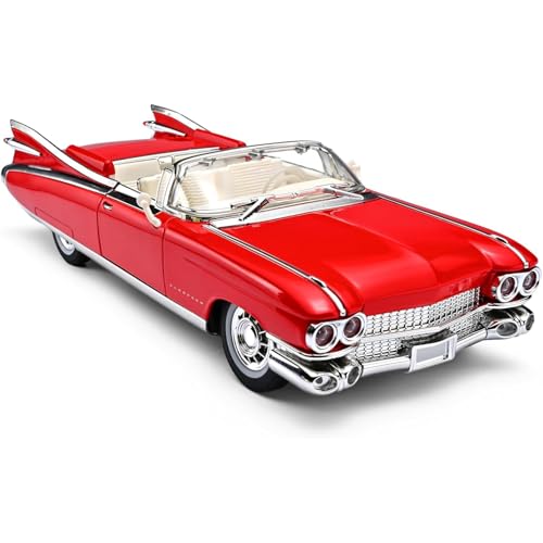 Image of 1:24 Scale Cadillac Eldorado 1950 Toy Car for Kids Diecast Metal Model Car Collection with Light Sound Pull Back Openable Door