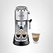 De’Longhi Dedica Espresso Machine with Manual Milk Frother, 15-Bar Pump & Adjustable Tray - Home Barista Coffee Maker for Espresso, Latte, Cappuccino & Iced Coffee - Italian Stainless Steel Design