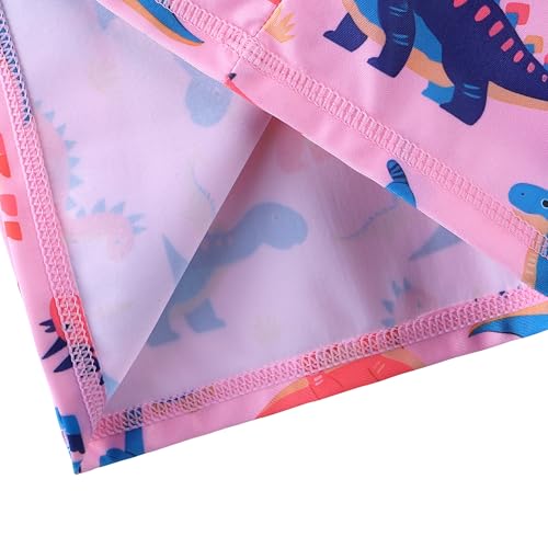 Image of BAOHULU Girls Rash Guard Swimsuit Two Piece Bathing Suit UPF 50+ Short Sleeve Summer Beach Swimwear Size 3-14 Years