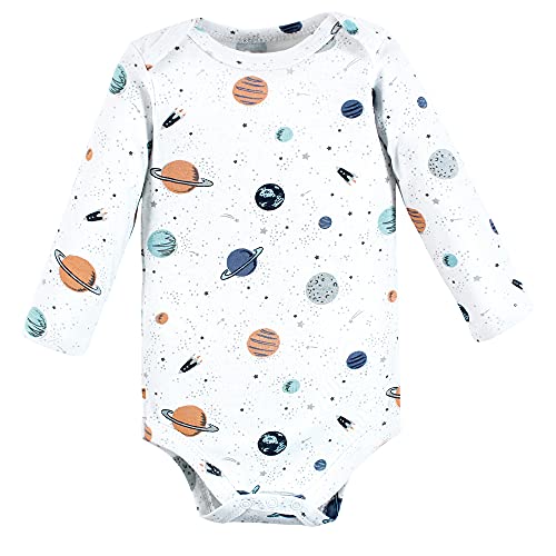Image of Hudson Baby baby-boys Cotton Long-sleeve Bodysuits 5-pack