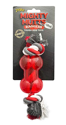 MikkiMighty Mutts Mini Bone with Rope, Dog Toy