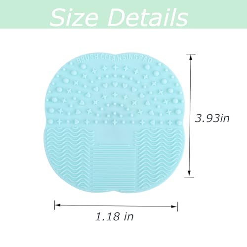 ieron 2Pcs Makeup Brush Cleaning Pad, Upgrade Suction Cup 10cm Portable Silicone Cleaner Mat for Cosmetic Brush - Image 3