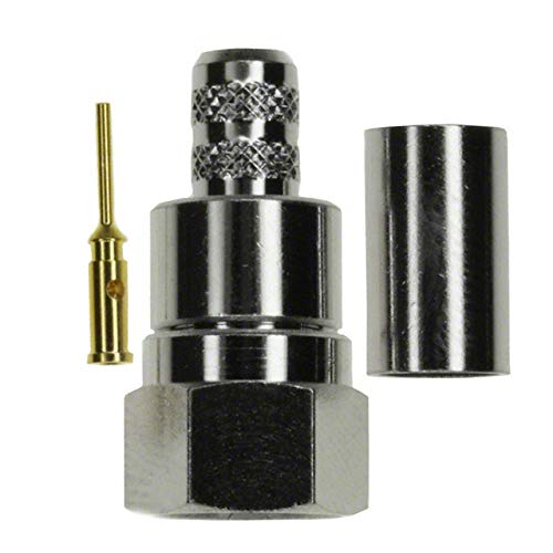 AMPHENOL RF 222119 RF/COAXIAL, F PLUG, STRAIGHT, 75 OHM, CRIMP; CONNECTOR TYPE:F COAXIAL; CONNECTOR BODY STYLE:STRAIGHT PLUG; COAXIAL TERMINATION:CRIMP; IMPEDANCE:75OHM; COAXIAL CABLE TYPES:RG59, BELD