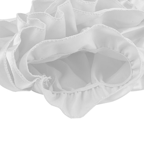 gazechimp A Criança Do Bebê Plissado Calças Frisadas Fralda Capa Bloomers Pettiskirt 0-6M - Branco