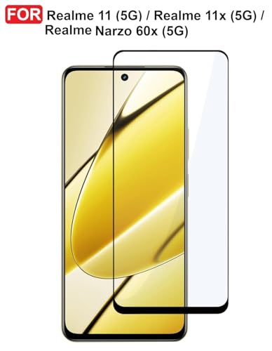 Image of 100FIT Tempered Glass Screen Protector Compatible For Realme 11 5G With Edge To Edge Coverage And Easy Installation Kit