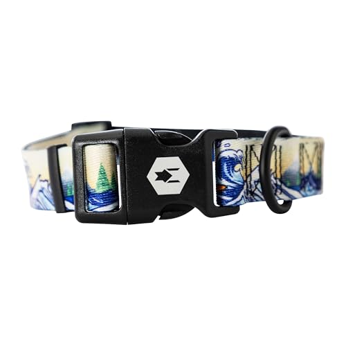 Wolfgang Heavy Duty, Adjustable Dog Collar with Quick Release Nylon Buckle for Walking & Training, MountainWave Print, Medium by Wolfgang Man & Beast - Image 5