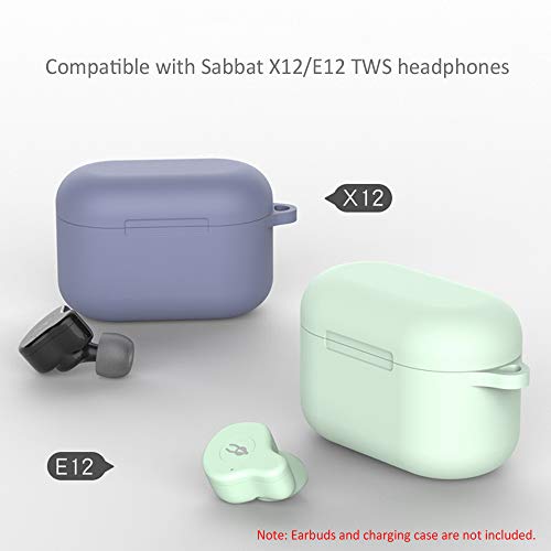 Andoer Capa de silicone para fones de ouvido compatível com Sabbat X12 / E12 TWS Caixa protetora de