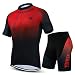 voofly Men's Cycling Jersey Set Men Short Sleeve Compression Bike Shorts Gel Padded Biking Clothing