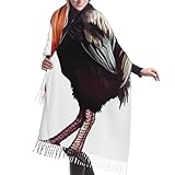 Occasione: motivi e colori unici, o design a righe per soddisfare il tuo abbigliamento quotidiano e le occasioni formali. Lo scialle avvolgente da donna si abbina a giacca, cappotto, abiti, ecc. Ideale per l'uso in primavera, autunno o inverno. Le sciarpe con nappe sono ideali come scialli e impacchi per abiti da sera o feste di nozze, e ideali come sciarpa calda nel freddo inverno.
