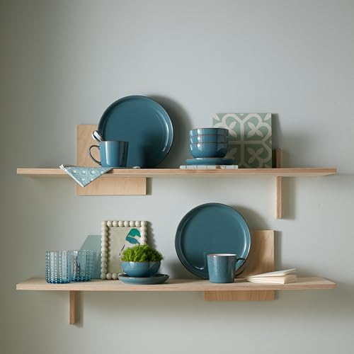 Denby - Azure Coupe Small Plate - 6.7in Blue Glaze Ceramic Everyday Side, Appetizer Plate - Stoneware Dishwasher & Microwave Safe Tableware - Scratch Chip Resistant Dinnerware