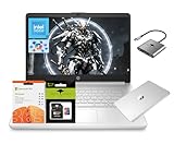 HP 14" Laptop, Intel Processor N150 (Beat i3) 4GB RAM 256GB Storage(128GB UFS + 128GB SD Card) 1-Year Office 365 Copilot AI Win11 WiFi6 Computer for Creator Business Gaming Work w/GM Accessory