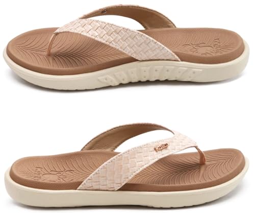 KuaiLu Chinelo feminino tapete de ioga confortável sandália de caminhada com fascite plantar suporte