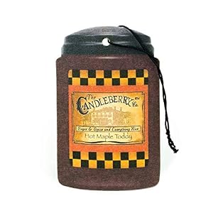 Candleberry Hot Maple Toddy Sampler 1 Jar Candle 1 Wax Tart and 1 Car Air Freshener