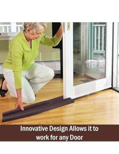 Image of PVC Door Guard (39 Inches, Pack of 2) Gap Filler for Door Bottom Seal Strip - Sound-Proof, Reduce Noise, Energy Saving Door Stopper for Reduce Door Dust, Door Guard for Home(Brown)
