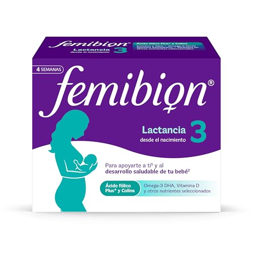Femibion® 3 Complementos alimenticios para la lactancia, Colina, DHA, Ácido Fólico Plus⁶