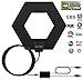 HDTV Antenna, 50-80 Mile Range with Detachable Amplifier Signal Booster and 10ft High Performance Coax Cable Upgraded Version Newest Design Better Reception 4K Ready, Free tv for Life