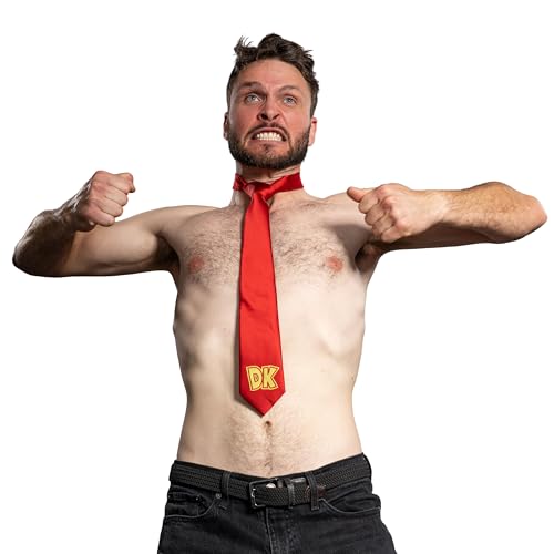 Costume Agent - 1980s Video Game Monkey Throwing Barrels Halloween Costume Accessory Tie