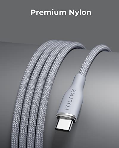 VOLTME 2-Pack USB C Charger Cable 60W Type C Charger Fast Charging 3A Lead Nylon Braided Compatible with MacBook Pro 2021 iPad Air 5 Galaxy S23 S22 Ultra Huawei P30 P40,Google Pixel 6.0ft/1.8M Grey - Image 4