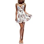 CASURESS-Women-Dress-Summer-V-Neck-Mini-Floral-Print-Swing-Dress-Sleeveless-Spaghetti-Strap-Skater-Dresses-with-Belt
