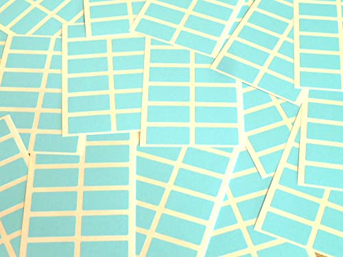 200 Labels, 25x12mm Rectangle, Light Blue, Colour Code Stickers, Self-Adhesive Sticky Coloured Labels