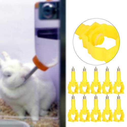 10 PCS Coelho Mamilo Bebedouros Aves Bebedor Portátil Estilo Sela Aves Água Potável Mamilo (YOUTHINK