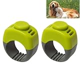 2 Stück Klicker Hund,Klicker Hundeerziehung mit Handschlaufe,Großem Finger Clickertraining zur Deerziehung,Hundetraining Zubehör für Hund, Katze,Praktischer Hundeklicker in Grasgrün,Zubehör Fingerring