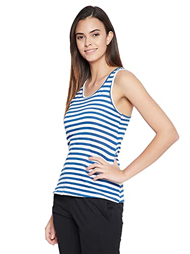 Image of Clovia Women's Cotton Graphic Print Camisole - Blue