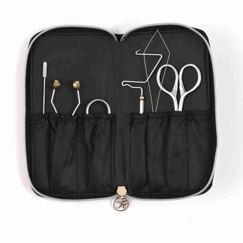 Elyrav Tying Fly Tying Tools Combo Kit Whip Finisher Bobbin Holder Bodkin Bobbin Threader for Fishing Lures