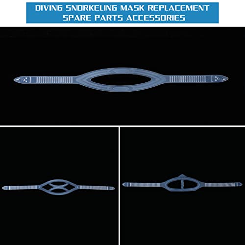 Yexiya 6 Pcs Silicone Dive Mask Strap 3 Styles Snorkeling Silicone Strap Swim Snorkel Mask Strap Head Band For Diving Swimming Goggles Replacement Accessories #TOP2